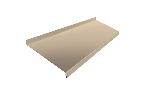 Отлив простой 250 0,45 PE с пленкой RAL 1015 светлая слоновая кость (2м)