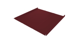 Фальц двойной стоячий Line Grand Line 0,5 PE с пленкой на замках RAL 3005 красное вино