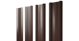 Штакетник М-образный А с прямым резом 0.45 Drap RAL 8017 шоколад