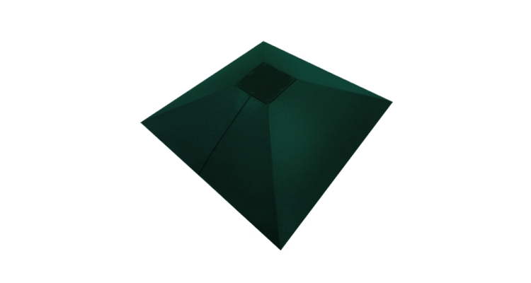 Колпак на столб под фонарь 390х390мм 0,45 PE с пленкой RAL 6005 зеленый мох