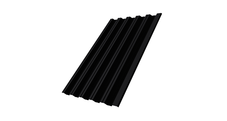 Профнастил HC35R GL 0,5 PurLite Мatt RAL 9005 черный