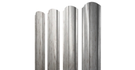 Штакетник Полукруглый Slim фигурный 0,45 Print Elite Snow Wood TwinColor