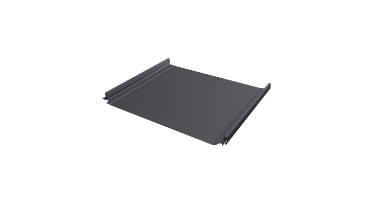 Кликфальц Pro Grand Line 0,5 Satin Matt с пленкой на замках RAL 7024 мокрый асфальт