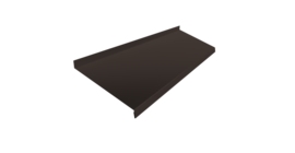 Отлив простой 250 0,5 Satin с пленкой RR 32 темно-коричневый (2м)