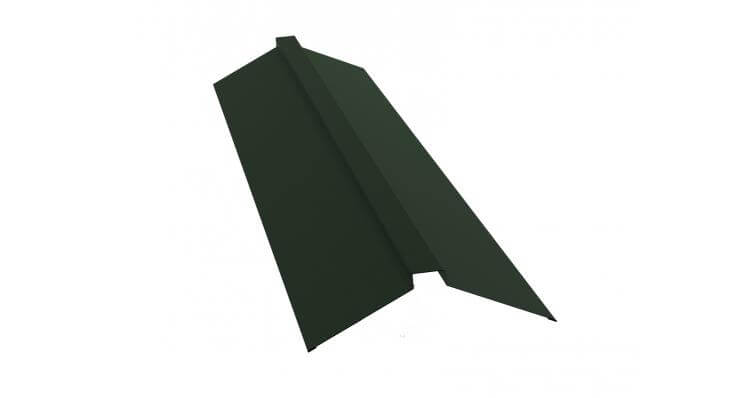 Планка конька плоского 150х40х150 GreenCoat Pural Matt RR 11 темно-зеленый