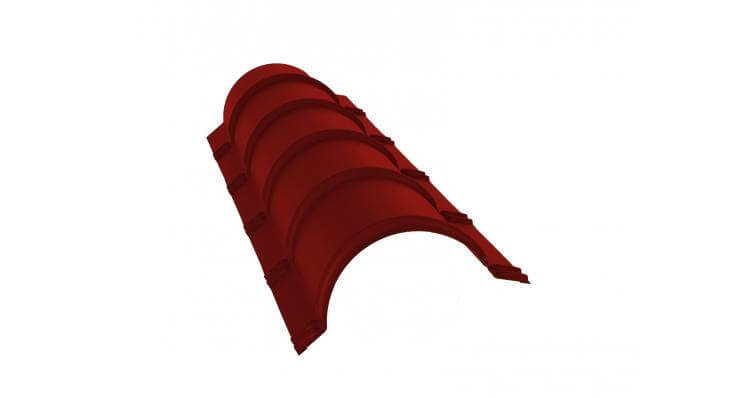 Планка конька полукруглого PE RAL 3011 коричнево-красный