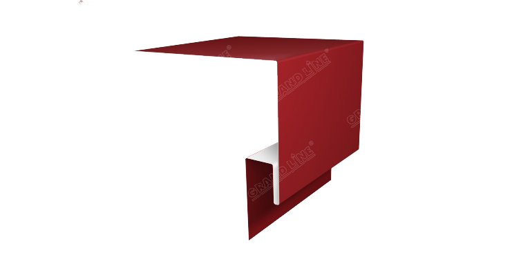 Планка околооконная сложная 250х50х18 (j-фаска) Satin с пленкой RAL 3011 коричнево-красный