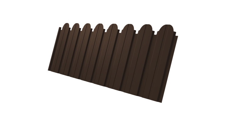 Профнастил С10В фигурный 0,45 Drap TwinColor RAL 8017 шоколад