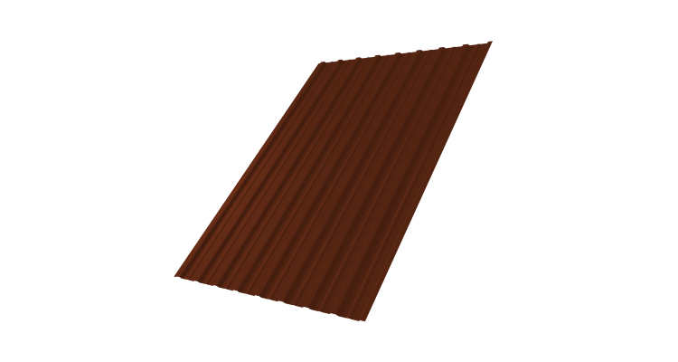 Профнастил С10A 0,5 Satin RAL 3009 оксидно-красный