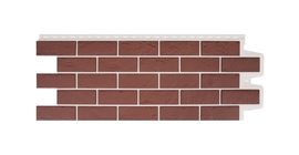 Фасадная панель GL Состаренный кирпич Design Plus корица с белым швом