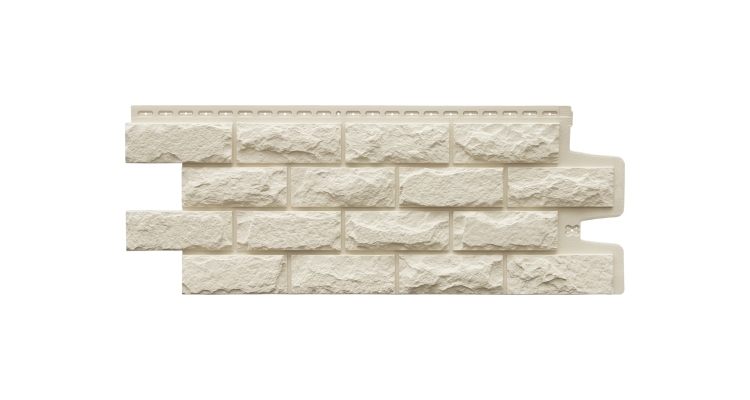 Фасадная панель GL Колотый камень Classic молочный