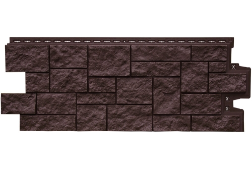 Фасадная панель GL Дикий камень Classic шоколадный