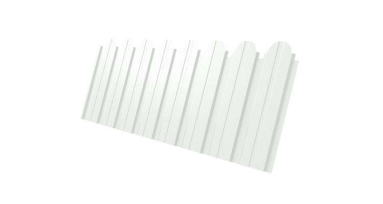 Профнастил С10B фигурный 0.5 Satin RAL 9003 сигнальный белый