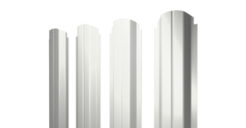 Штакетник П-образный A фигурный 0,45 PE RAL 9003 сигнальный белый