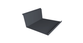 Планка примыкания нижняя 20х122х260х15 0,5 Velur X RAL 7024 мокрый асфальт (3м)