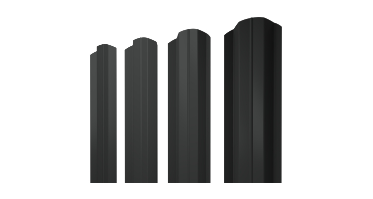 Штакетник М-образный В фигурный 0,5 Satin Matt TX RAL 7016 антрацитово-серый