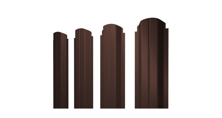 Штакетник П-образный А фигурный 0,45 Drap TR RAL 8017 шоколад