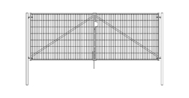 Ворота Light NoLock 1.73х4.0 RAL 6005