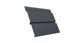 Софит металлический Квадро Брус с перфорацией 0,5 Drap с пленкой RAL 7024 мокрый асфальт