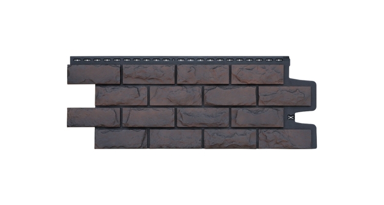 Фасадная панель GL Колотый камень Design Plus трюфель с черным швом