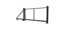 Ворота откатные Жалюзи Texas 2.0х4.0 RAL 7024 без заполнения (ламель 150 мм)