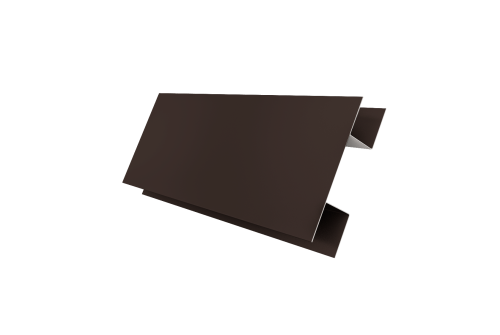 Планка H-образная Экобрус 0,5 Satin с пленкой RR 32 темно-коричневый (3м)