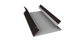 Планка угла внутреннего составная верхняя 0,45 Drap RAL 9005 черный (3м)