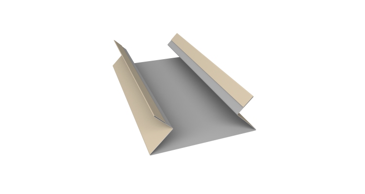 Планка угла внутреннего составная верхняя 0,5 Satin с пленкой RAL 1015 светлая слоновая кость (2м)