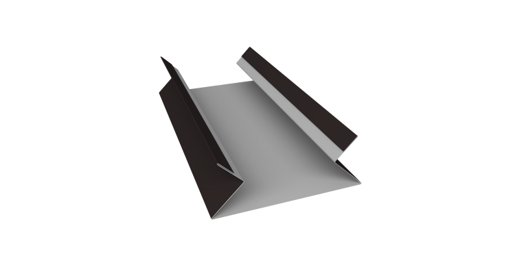 Планка угла внутреннего составная верхняя 0,5 Satin с пленкой RAL 9005 черный (3м)