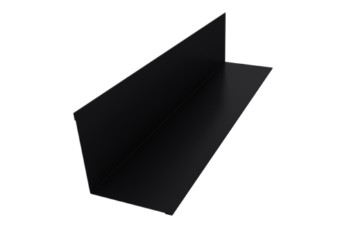 Угол внутренний 110х110 0,5 Satin Matt RAL 9005 черный (3м)