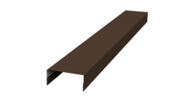 Ламель лицевая 125 забора жалюзи Texas стартовая/финишная для калиток и ворот 0.45 Drap-double TX RAL 8017 шоколад