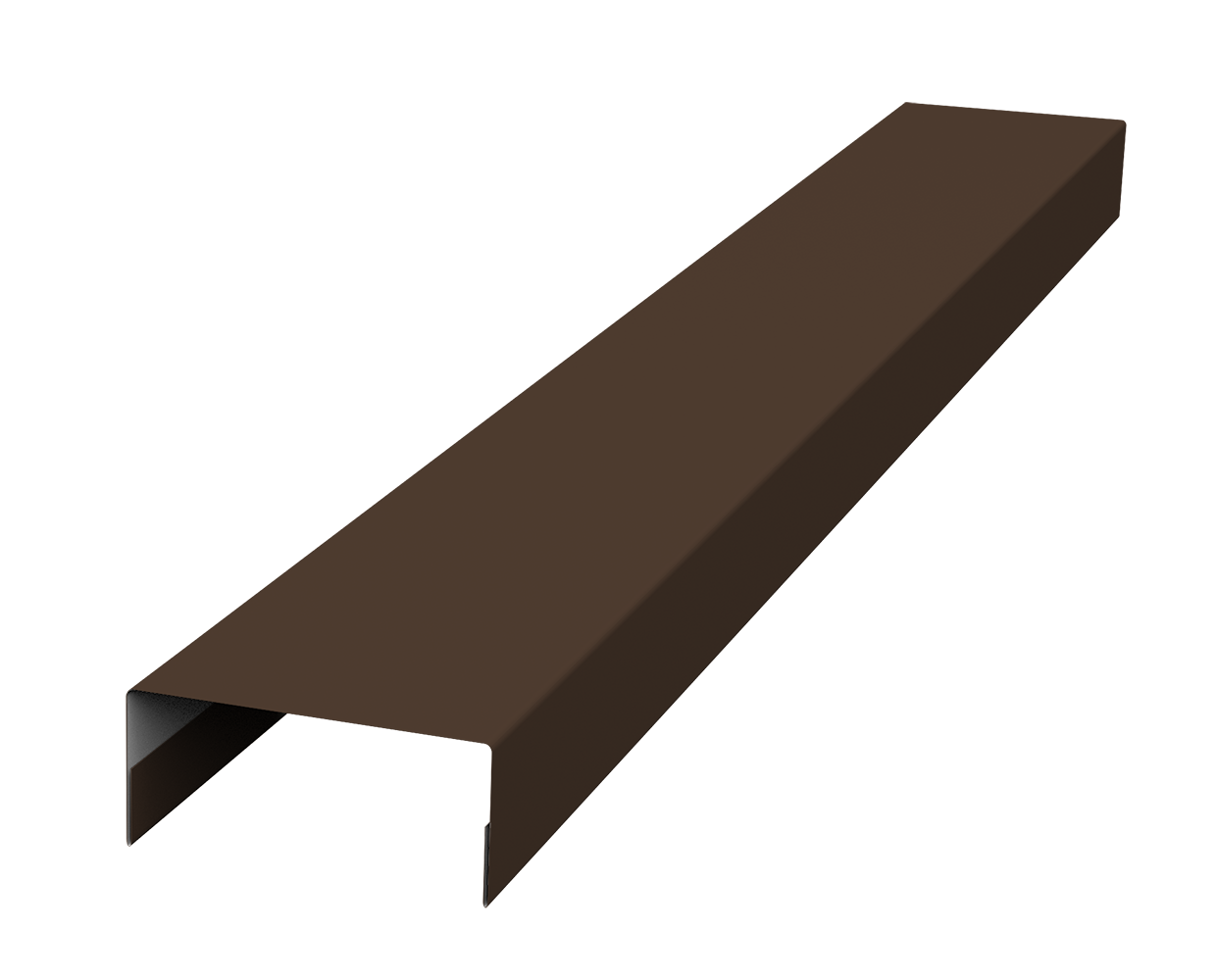 Ламель лицевая 125 забора жалюзи Texas стартовая/финишная для калиток и ворот 0.5 Atlas X с пленкой RAL 8017 шоколад