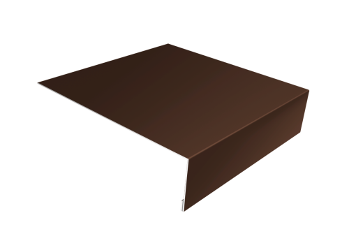 Планка лобовая/околооконная простая 190х50 0,45 Drap TX RAL 8017 шоколад (2м)