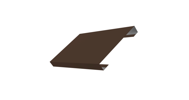 Ламель лицевая 150 забора жалюзи Texas стартовая/финишная для калиток и ворот 0,5 PurLite Matt с пленкой RAL 8017 шоколад