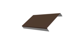 Ламель обратная 150 забора жалюзи Texas стартовая/финишная для калиток и ворот 0,5 Drap TX RAL 8017 шоколад