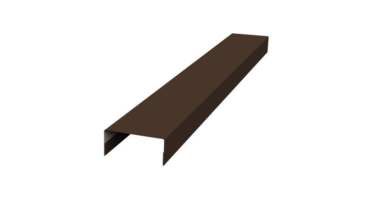 Крышка 30х15 жалюзи Texas 0,45 Drap TwinColor RAL 8017 шоколад (3м)