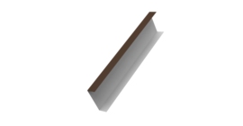 Декоративная накладка на столб универсальная 60х60 для забора жалюзи 0,45 Drap RAL 8017 шоколад (1,8м)