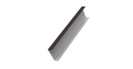 Декоративная накладка на столб универсальная 60х60 для забора жалюзи 0,45 Drap ST RR 32 темно-коричневый (2м)