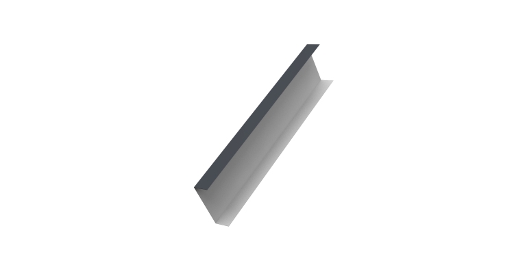 Декоративная накладка на столб универсальная 60х60 для забора жалюзи 0,45 Drap TR RAL 7024 мокрый асфальт (3м)