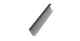 Декоративная накладка на столб универсальная 62х55 для забора жалюзи 0,5 Velur X RAL 7024 мокрый асфальт (3м)