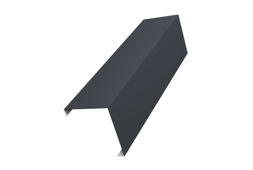 Декоративная накладка на столб универсальная угловая 60х60 для забора жалюзи 0,45 Drap TX RAL 7024 мокрый асфальт (1,8м)