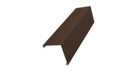 Декоративная накладка на столб универсальная угловая 62х55 для забора жалюзи 0,45 Drap RAL 8017 шоколад (2,5м)