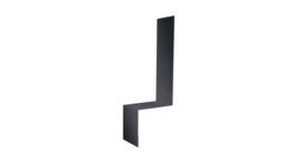 Планка примыкание боковое фальц 0,45 Drap RAL 7024 мокрый асфальт (2м)