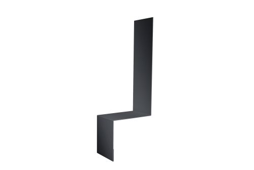 Планка примыкание боковое фальц 0,45 Drap TX RAL 7024 мокрый асфальт (2м)