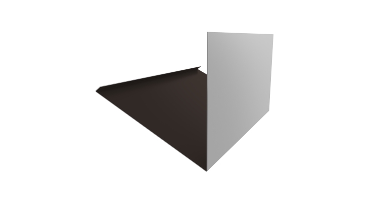 Планка примыкание верхнее к трубе фальц 0,45 Drap RR 32 темно-коричневый (2м)