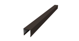 Планка вертикальная лицевая для забора жалюзи Palermo 0,5 Drap RR 32 темно-коричневый (1,8м)