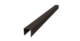 Планка вертикальная лицевая для забора жалюзи Palermo 0,5 Velur X RR 32 темно-коричневый (2,5м)