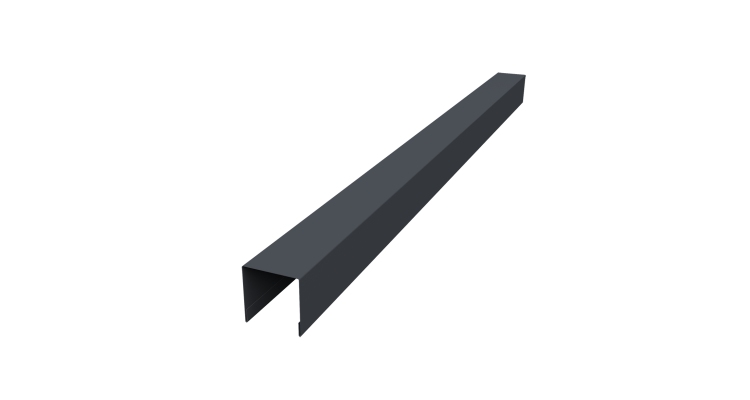 Планка вертикальная лицевая для забора жалюзи Palermo 0,5 Atlas X RAL 7024 мокрый асфальт (2,5м)