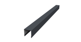 Планка вертикальная лицевая для забора жалюзи Palermo 0,5 PurPro Matt 275 RAL 7024 мокрый асфальт (3м)