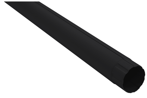 Труба круглая GL PU Matt 90 мм 3 м RAL 9005 черный